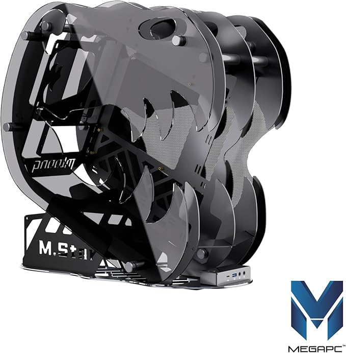 MegaPC Upgraded Open-Frame Mid-Tower Micro-ATX/Mini-ITX Gaming PC Case - Image 7