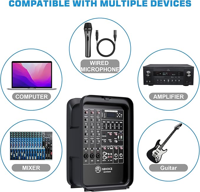 Professional Portable All-in-One 2-Way PA System Suitcase-Style Design - Image 6