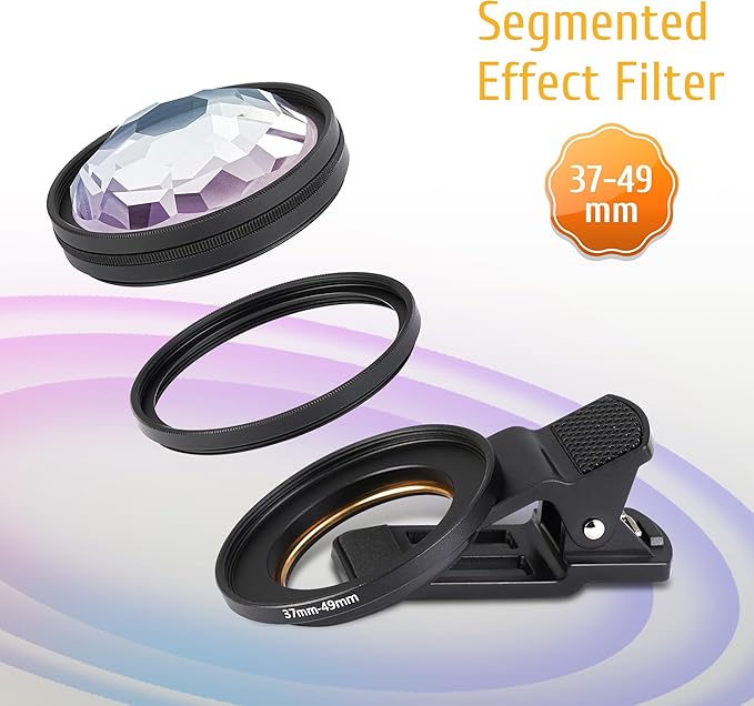 Kaleidoscope Prism Lens for iPhone & Android – Clip-On Multi Refraction Filter - Image 2