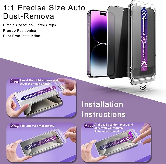 2 Pack Privacy Screen Protector - Image 3