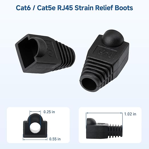 Cable Matters 100-Pack Cat6 / Cat5e RJ45 Strain Relief Boots, RJ45 Boot - Image 2