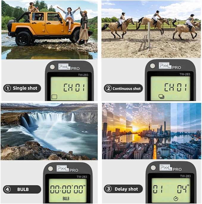 Pixel TW283-S1 Wireless Remote Trigger Timer Intervalometer Compatible - Image 4