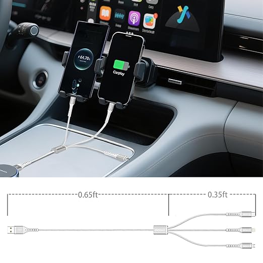 Short Multi Charging Cable 1FT 2Pack 3 in 1 Charger Cord Braided Universal - Image 7