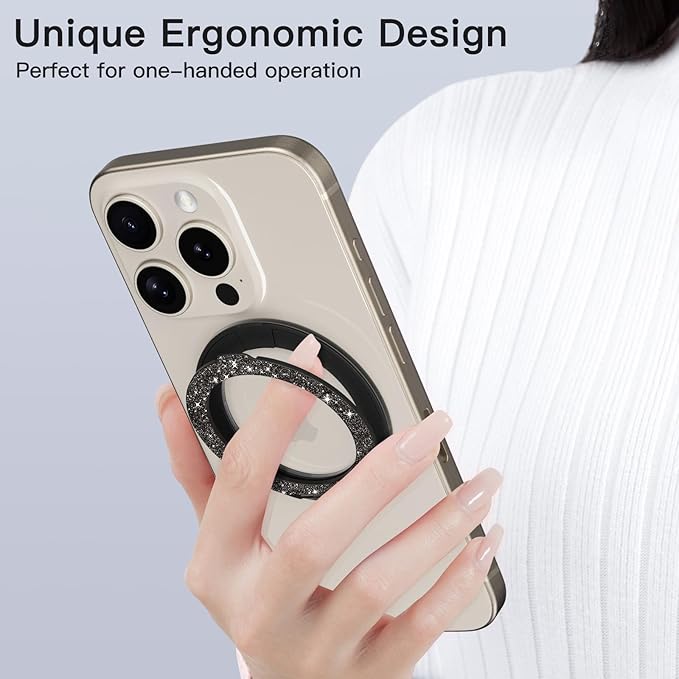 COOLQO 1Pc 360 Spin Cell Grip Ring Phone Stand Magnetic Holders - Image 6