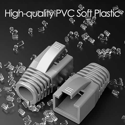 50-Pack RJ45 Boot Cover, Cat6A Cat7 Ethernet Network Cable Strain Relief Boot - Image 3