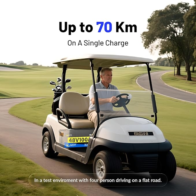 48V Lithium Battery Golf Cart Built-in BMS 200A Bluetooth, 48 Volt 100Ah - Image 7