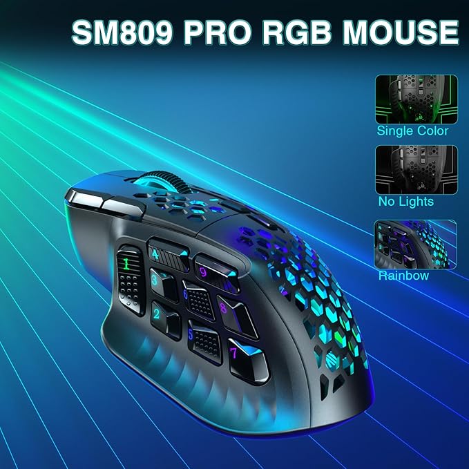 SM809 Pro Wireless MMO Gaming Mouse - Image 9