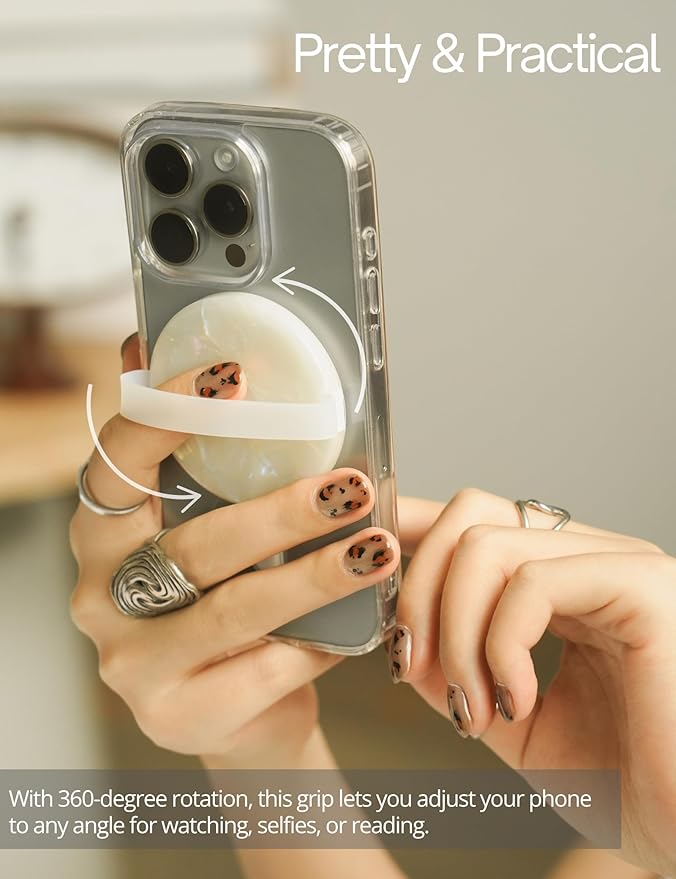 Heesch Magnetic Ring for Phone Case Loopy Phone Grip Strap Holder for Back of - Image 3