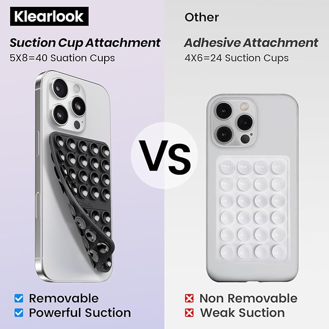 Klearlook Silicone Suction Cup Phone Case Mount Double Sided, Silicon Sticky - Image 2