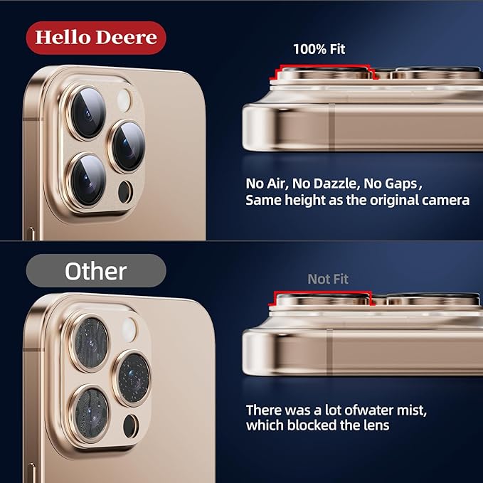 Compatible with iPhone 16 Pro Max Camera Lens Protector, 9h Metal Aluminum - Image 2