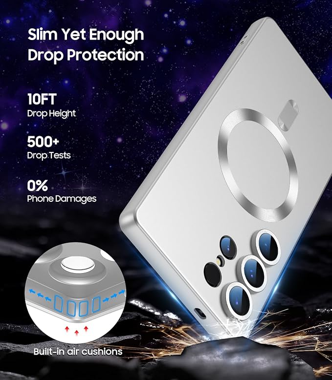 Magnetic for Samsung Galaxy S25 Ultra Case Slim Soft Silicone Bumper Shockproof - Image 5