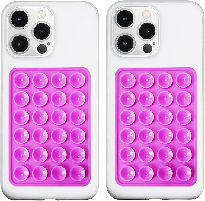 2 Pack Silicone Suction Phone Case Mount, Silicon Adhesive Phone Grip by LvShuLiangPin