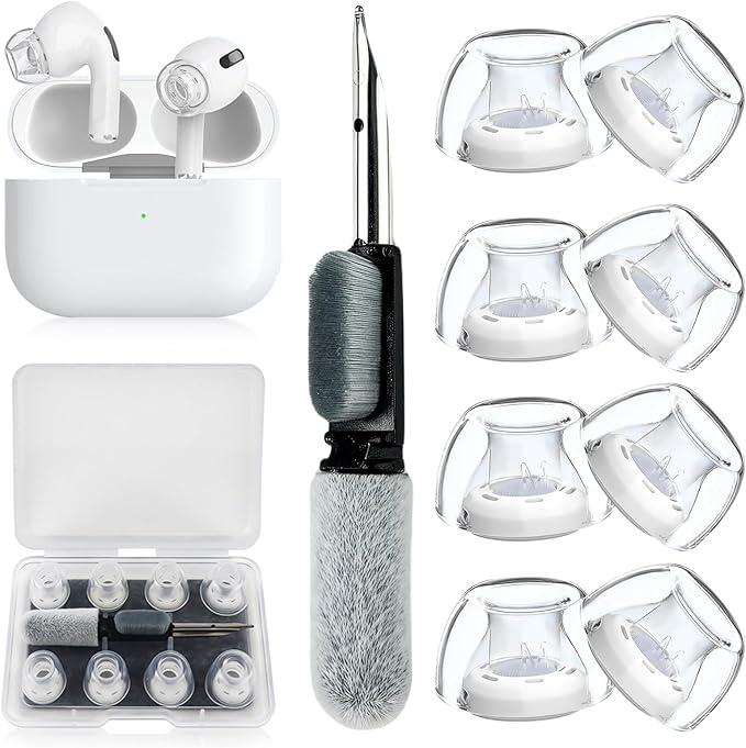 4 Pair Compatible with AirPods Pro 2nd/1st Generation Replacement Ear Tips by Unknown
