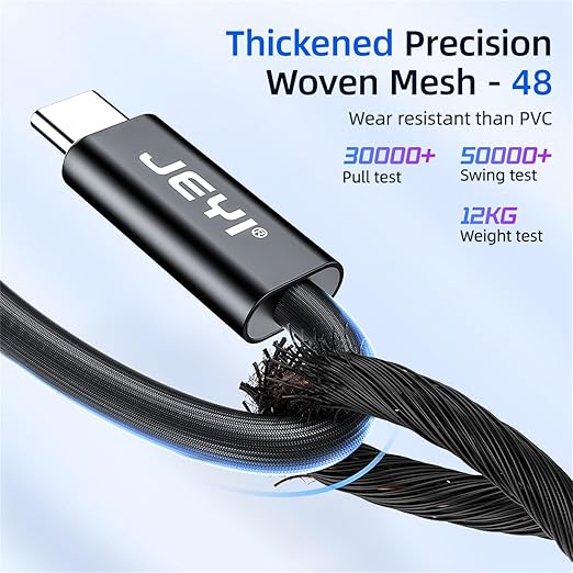 JEYI Thunderbolt 5 Cable 1m/3.3ft 80Gbps, 120Gbps Bandwidth 16K/Dual8K - Image 6