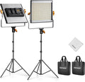 NEEWER 2 Pack Bi Color Dimmable 480 LED Video Light Kit, 28W 3200-5600K CRI96+ by Neewer