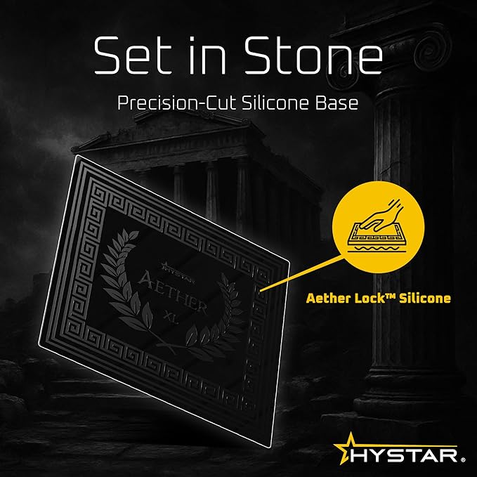 Hystar Aether Glass Gaming Mousepad | Micro-Etched Tempered Glass | Quiet - Image 5