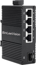 Industrial Mini Gigabit Ethernet Switch 4-Port RJ45 10/100/1000BASE-T+1-Port by Unknown