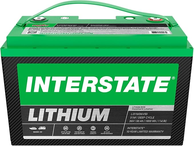 Interstate Batteries 36V 50Ah Group Size 31M Lithium Marine/RV Deep Cycle - Image 5