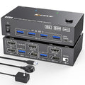 KVM Switch 2 Monitors 2 Computers 8K@60Hz/4K@144Hz, HDMI Displayport KVM by Welcometothebrandflagship