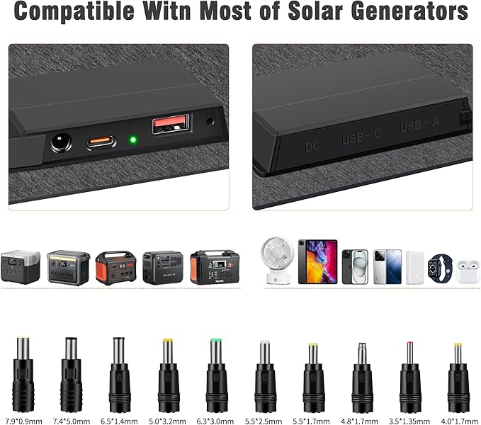 N-Type 16BB Portable Solar Panels 30W Foldable Solar Panels Charger ETFE Solar - Image 3