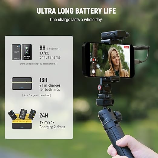NEEWER CM28 PRO Wireless Lavalier Lapel Microphone System - Image 9