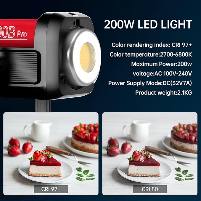 GVM LED Video Light Studio, 200W Studio Light Continuous Lighting Kit - Image 5