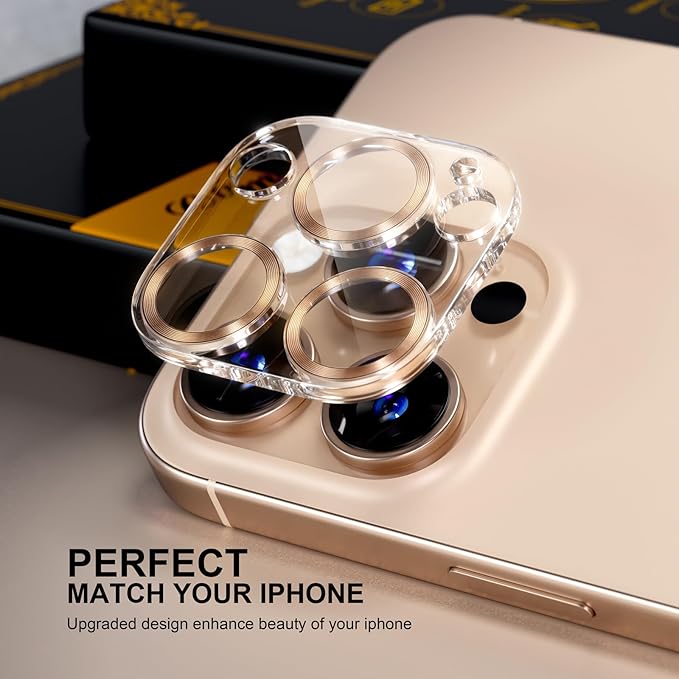 beuxece for 6 Pack iPhone 15 Pro/iPhone 15 Pro Max Camera Lens Protector 9H - Image 4