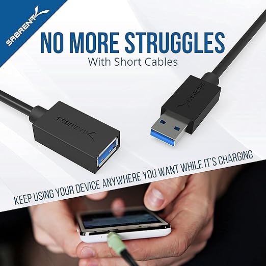SABRENT 22AWG USB 3.0 Extension Cable A Male to A Female 3 Feet - Image 7