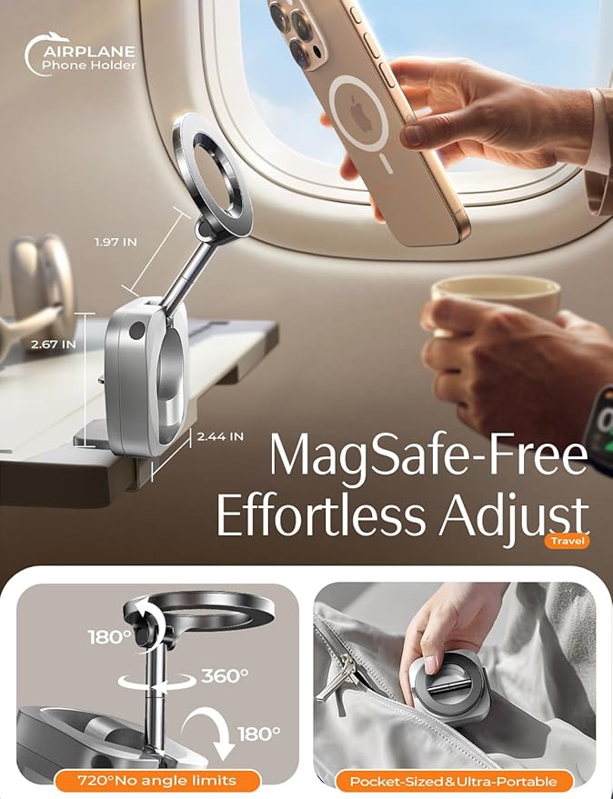 LISEN Airplane Travel Europe Vacation Essentials Phone Holder Gadgets Long - Image 2