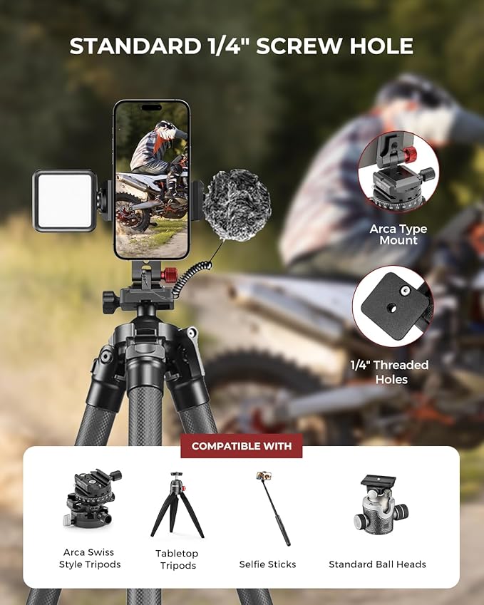 UBeesize Metal Phone Tripod Mount Cold Shoes - Image 2