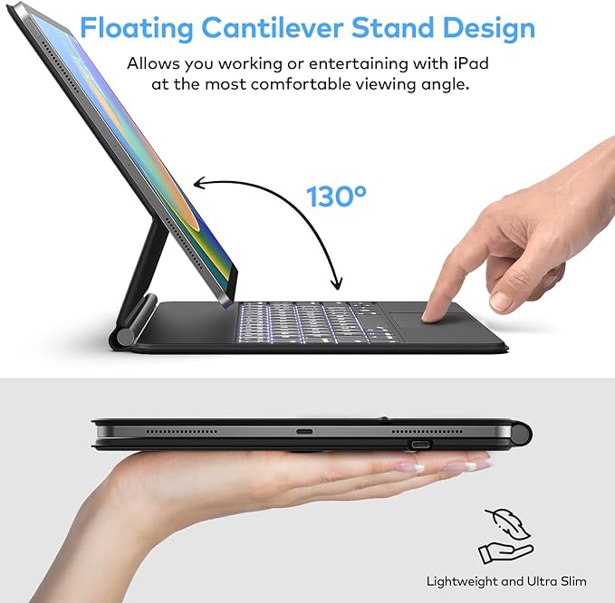 Keyboard Case for iPad Air 11-inch & iPad Pro 11 inch – Magic-Style Magnetic - Image 4