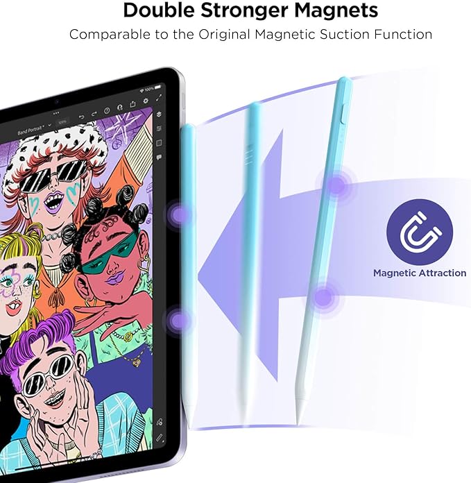 Stylus Pencil for iPad 2018-2024, 15Mins Fast Charge, Palm Rejection, Tilt - Image 7