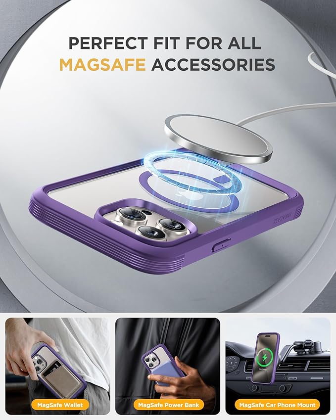 Miracase Magnetic for iPhone 15 Pro Case Full-Body Bumper Phone case - Image 5