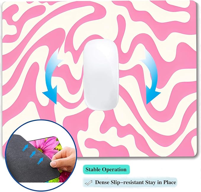 Abstract Pink Topographic Custom Mouse Pad - Image 5