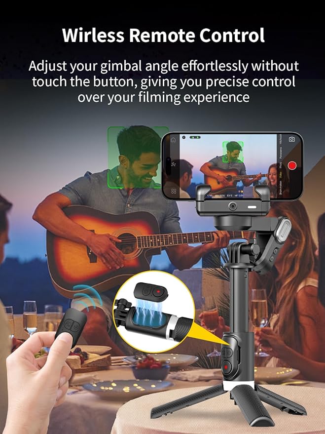 Gimbal Stabilizer for Smartphone, 4 in 1 Phone Gimbal w/360° Rotation for - Image 5