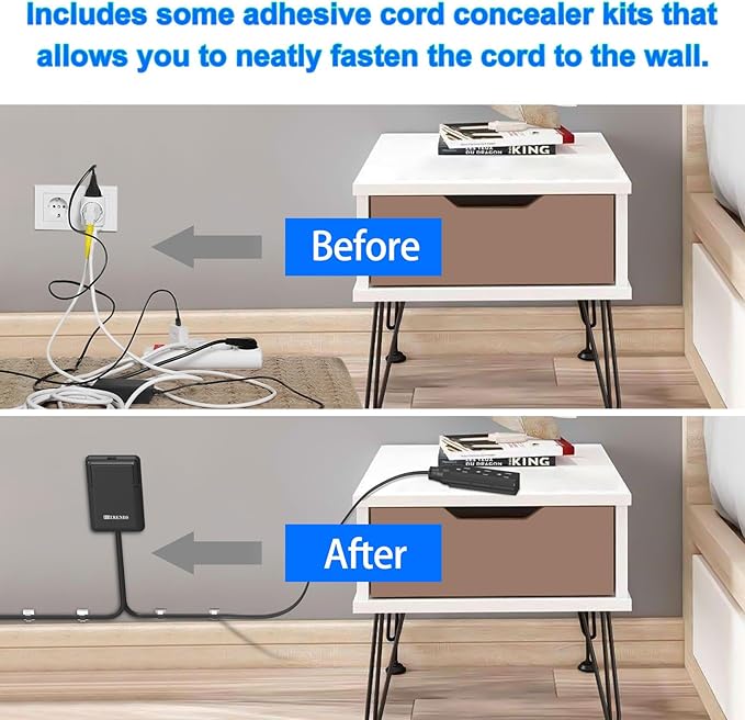 6FT Ultra Flat Plug Dual Extension Cord - Image 2