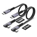 100W Short USB C Cable 3.1 Right Angle, 5A Fast Charging, 10GBbps High Speed by SUMPK