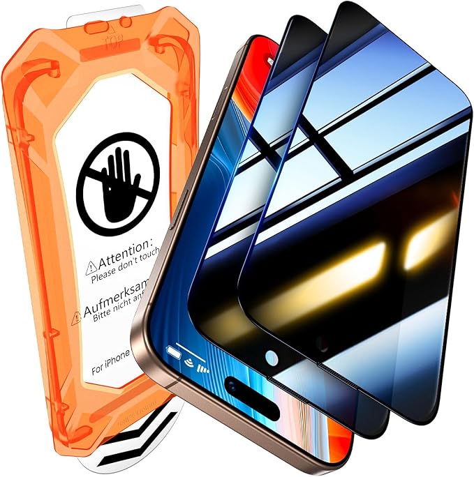 UniqueMe for iPhone 16 Pro Max Privacy Screen Protector, Privacy Screen 16 Pro by UniqueMe