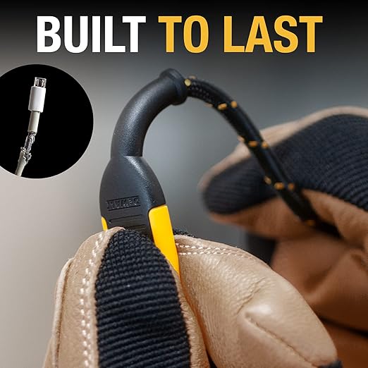 DEWALT Heavy Duty USB to Micro-USB Cable, Jobsite Micro USB Connector Cable - Image 3