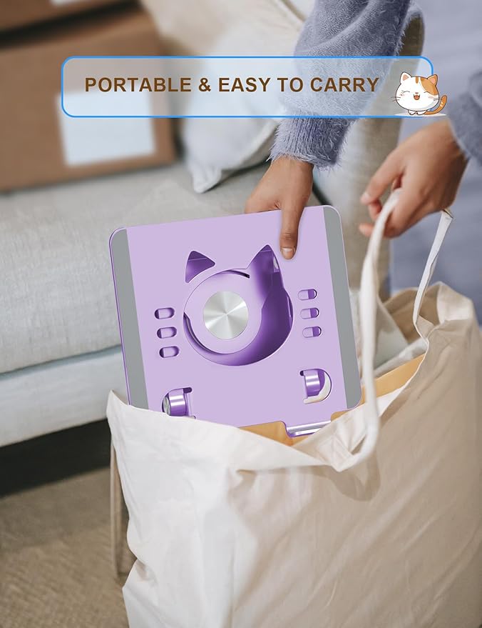 Tablet Stand 360° Rotating Aluminum Holder - Image 7