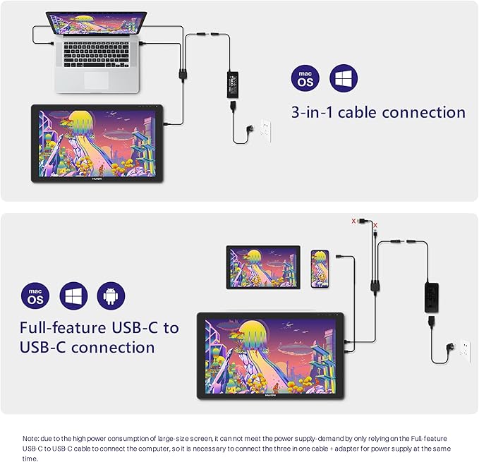 HUION Kamvas 24 Plus 2.5K QHD Graphic Drawing Tablet - Image 7