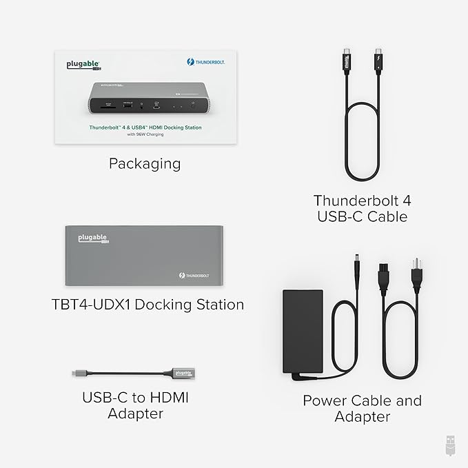Plugable Thunderbolt 4 Dock for Dual 4K or 8K Display – 100W Charging Docking - Image 7