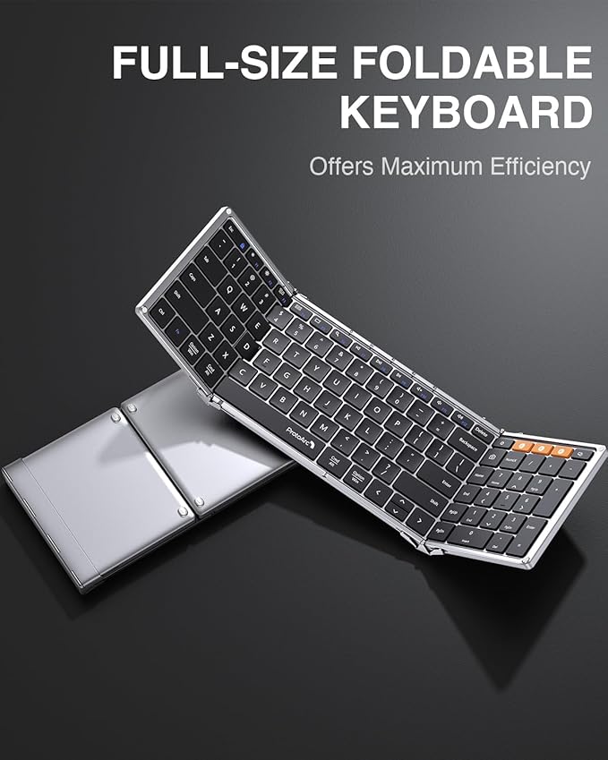 ProtoArc Foldable Bluetooth Keyboard, XK01 Folding Wireless Portable Keyboard - Image 9