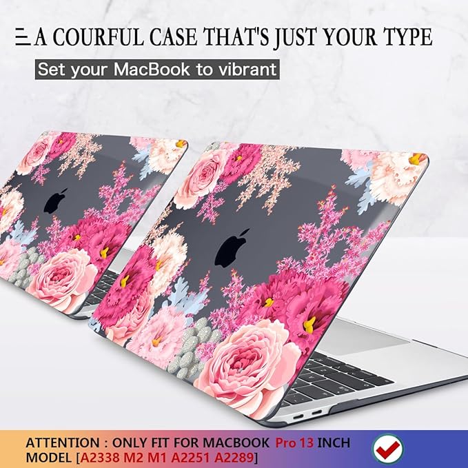 CISSOOK Floral Case Cover for MacBook Pro 13 Inch 2025-2020 Release A2338 A2289 - Image 3