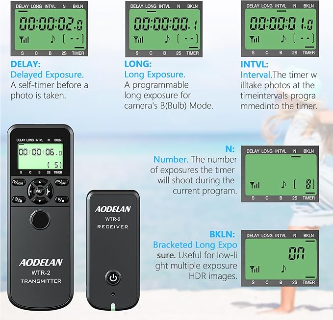 AODELAN Camera Wireless Timer Remote Control - Image 4