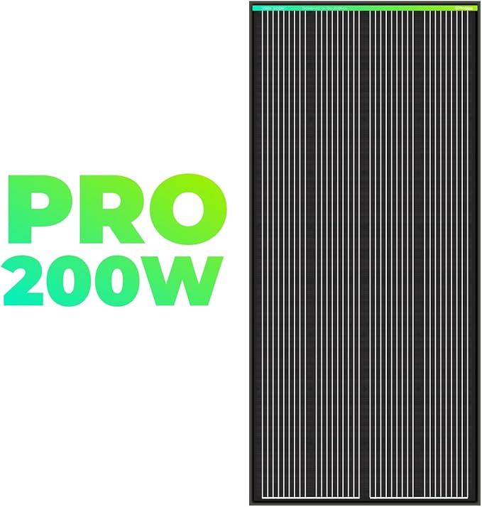 Newpowa PRO 200 Watt 12 Volt Monocrystalline 200W 12V Solar Panel, 9 busbar PV - Image 2