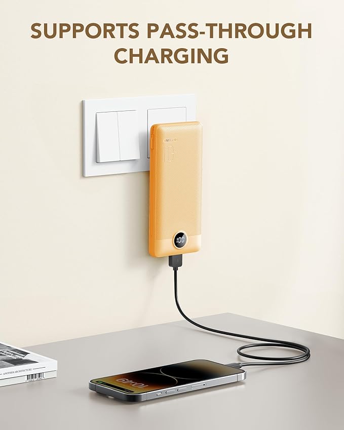 VRURC Portable Charger Built-in Cables and AC Wall Plug, USB C Power Bank - Image 9