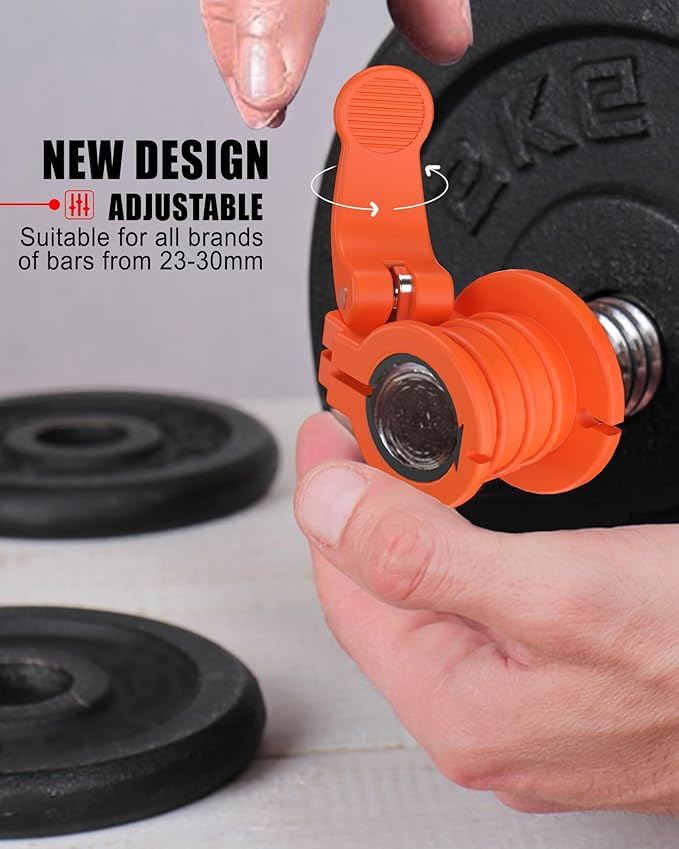 Pro Barbell Clips 1 inch Barbell Clamps 0.9-1.18inch Quick Release Weight Clips - Image 3