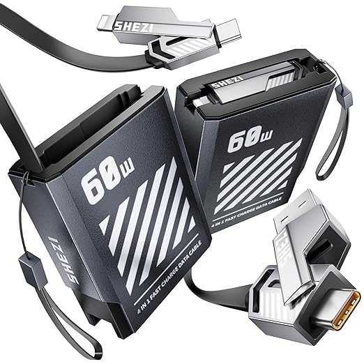 4-in-1 Compatible with USB C to Lightning Cable, 60W High-Speed Charging & Fast by Jixivor