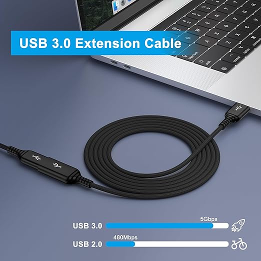 USB Extension Cable 10FT, 2 Pack High Speed USB3.0 Extension Cord Type A Male - Image 3